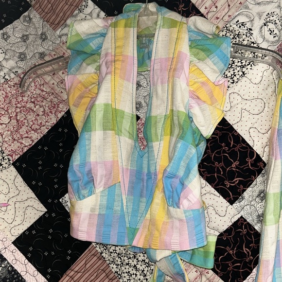 Vintage 1970’s “Young Edwardian, Arpeja” Ruffle Halter Top and Hem Skirt - Picture 3 of 10